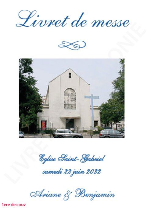 Couverture de livret de messe Sobriété