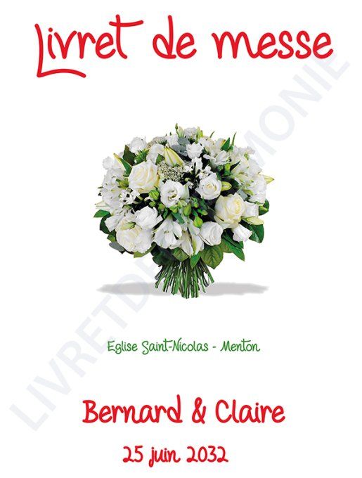 Livret de cérémonie bouquet