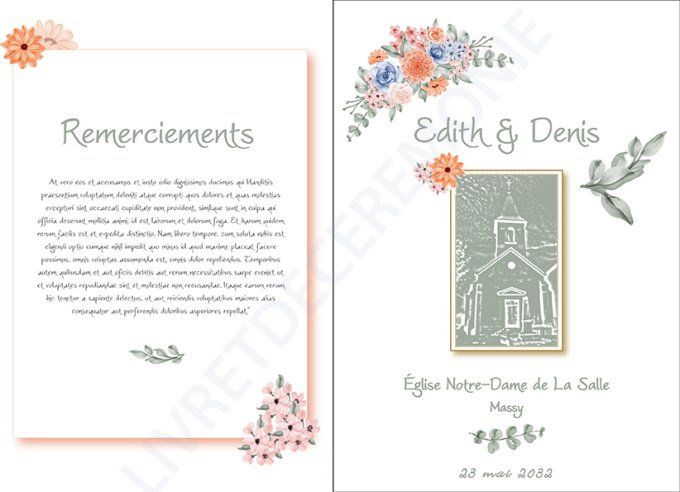 Livret de mariage printanier